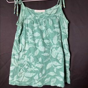Women’s Aeropostale Tank Top Size XS Green Floral 1-D